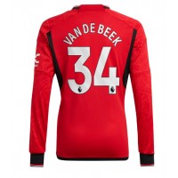 Manchester United Donny van de Beek #34 Domaci Dres 2023-24 Dugi Rukav